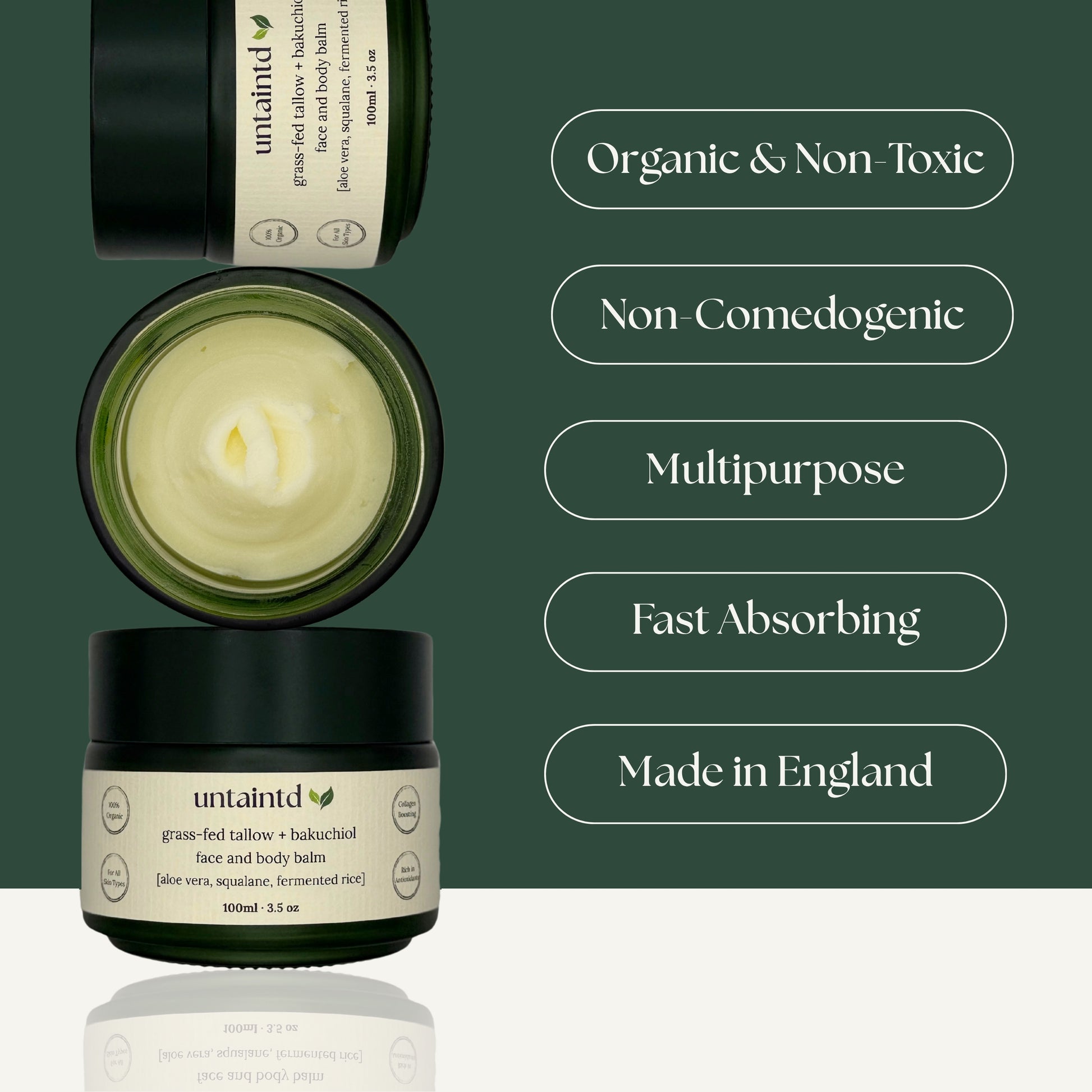 Untaintd® Grass-Fed Tallow + Bakuchiol Face & Body Balm